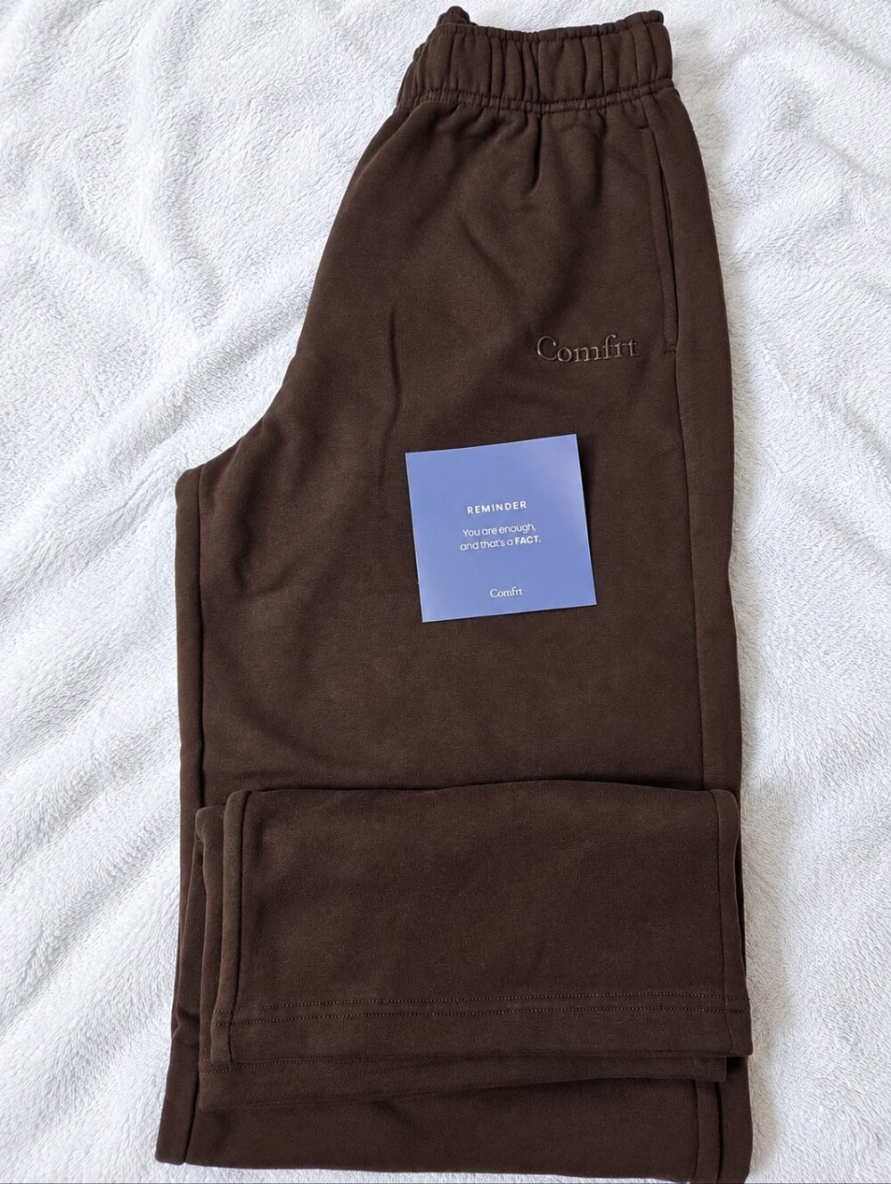 Comfrt Light Weight Fleece Straightleg Pants in Espresso, Size Medium